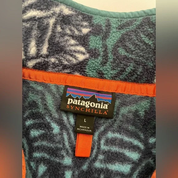 Patagonia Synchilla Fleece Pullover Men's Size L Tradewinds Big Stone Blue - Picture 4 of 16